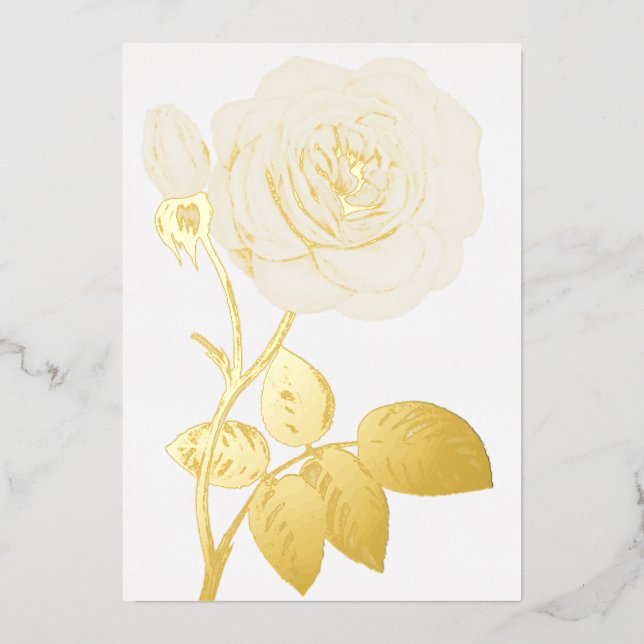 Minimalistische Kalligraphie Folieneinladung (Vorderseite)