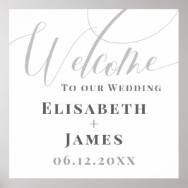 Minimalistische Kalligraphie Moderne Begrüßung Poster