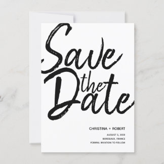 Minimalistische Kalligraphie rettete die moderne Save The Date