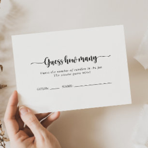 Minimalistische Kalligraphie schätzt die Anzahl de Visitenkarte