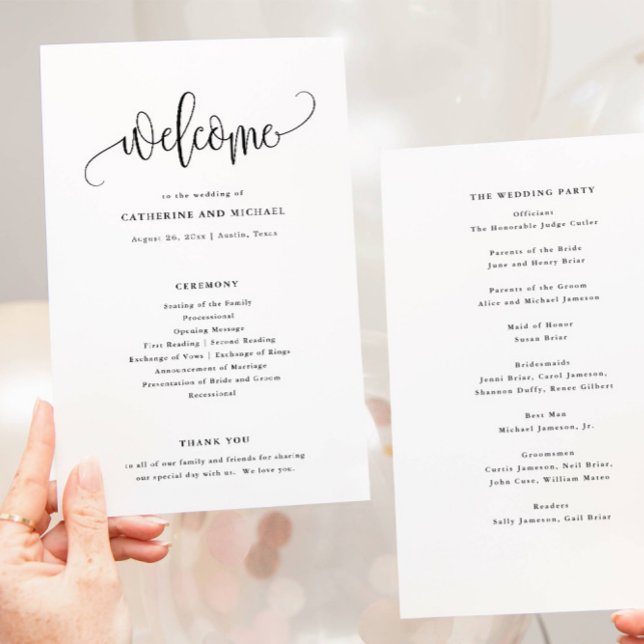 Minimalistische Kalligraphie Schwarz + Weißbuch-Pr Flyer (Von Creator hochgeladen)