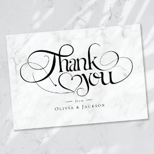 Minimalistische Kalligraphie Vielen Dank Mitteilungskarte