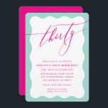 MINIMALISTISCHE Kalligraphie Welle 30. Party rosa  Einladung<br><div class="desc">von kat massard / WWW.SIMPLYSWEETPAPERIE.COM Liebe des Designs,  aber möchte einige Änderungen sehen - ein anderes Farbschema,  Produkt,  ein Foto hinzufügen oder angepasst für einen anderen Anlass - keine Sorge einfach kontaktieren Sie mich,  kat@simplysweetPAPERIE.com Ich bin glücklich zu helfen!</div>