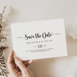 Minimalistische kalligraphische Hochzeit Save The Date