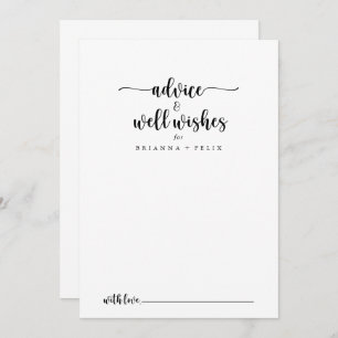 Minimalistische kalligraphische Hochzeitssorgen wü Hinweiskarte