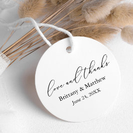 Minimalistische kalligraphische Hochzeitsstimmung  Geschenkanhänger