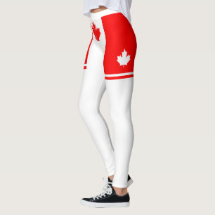 Minimalistische kanadische Farben mit Ahornblatt a Leggings