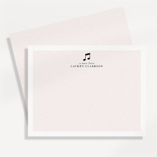 Minimalistische Karte für die schwarze Musiknote