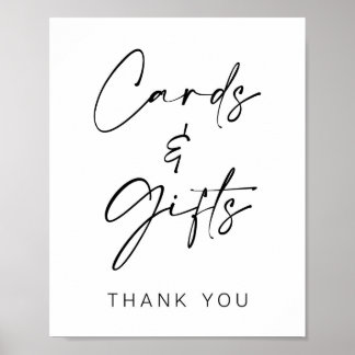 Minimalistische Karten und Geschenke für Hochzeits Poster