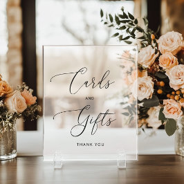 Minimalistische Karten und Geschenke mattiert Acrylschild