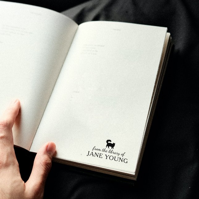Minimalistische Katze aus der Bibliothek, Buch Gummistempel (Von Creator hochgeladen)