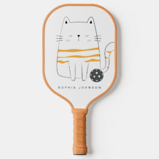 Minimalistische Katze, Individuelle Name Picklebal Pickleball Schläger