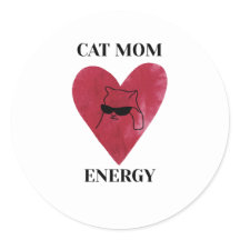 Minimalistische Katze Mama Energie