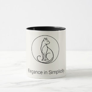 Minimalistische Katzenlinienkunst - Chic Pet Colle Tasse