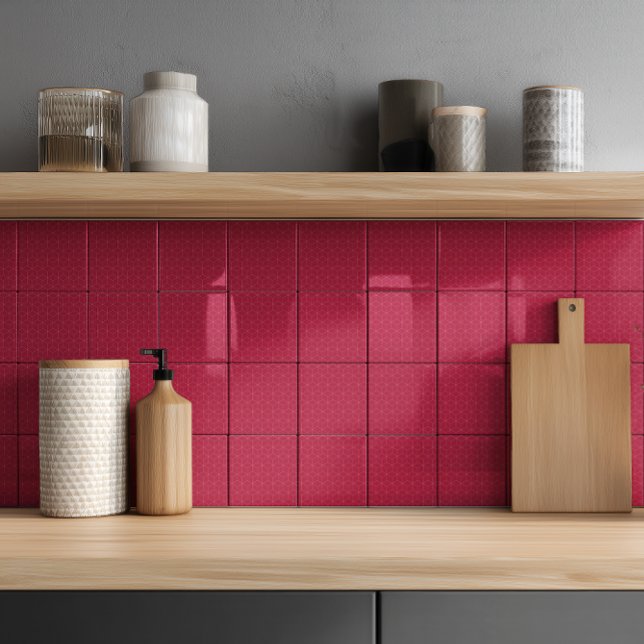 Minimalistische Keramik Isometric Magenta Muster T Fliese (Von Creator hochgeladen)