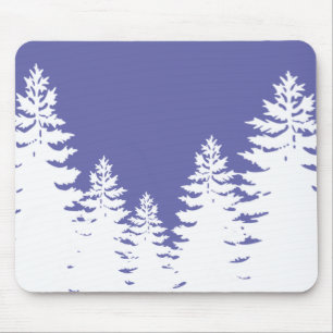 Minimalistische Kiefernwälder Silhouette Mousepad
