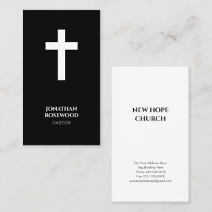 Minimalistische Kirche Pastor und Ministerium fü Visitenkarte