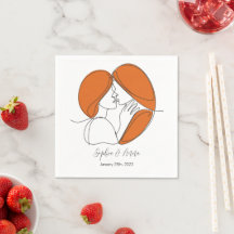 Minimalistische Kiss Line Personalisiert