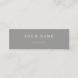 Minimalistische klassische elegante mini graue visitenkarte