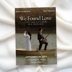 Minimalistische klassische Romanze Foto-Roman-Hoch Save The Date