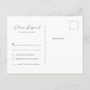 Minimalistische klassische uAwg Postkarte