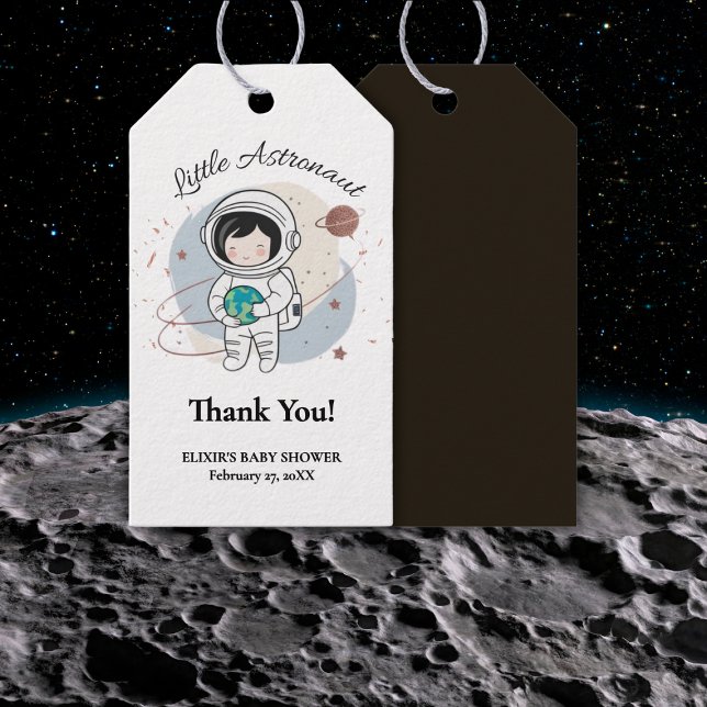 Minimalistische Kleine Astronautenpuppe Geschenkanhänger (Von Creator hochgeladen)