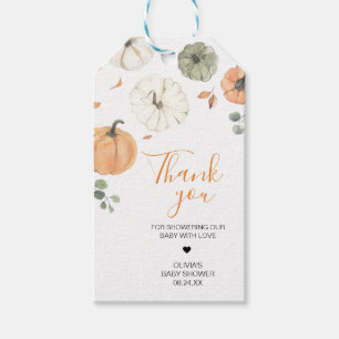 Minimalistische kleine Pumpkin Baby Duwer Fevor Ta Geschenkanhänger
