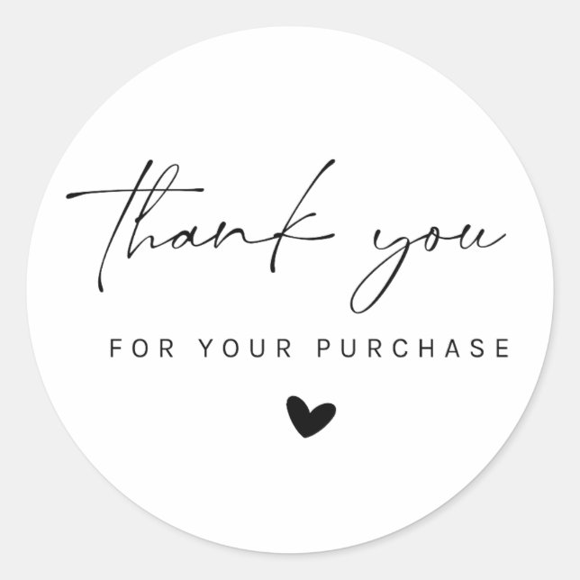 Minimalistische kleine Unternehmen Runder Aufkleber (Vorderseite)