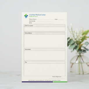 Minimalistische klinische Notizen für Arztpraxen Briefpapier