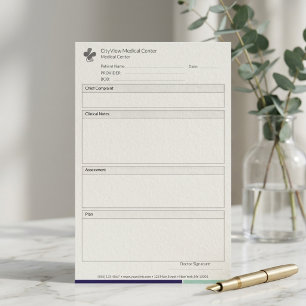 Minimalistische klinische Notizen für Arztpraxen Briefpapier