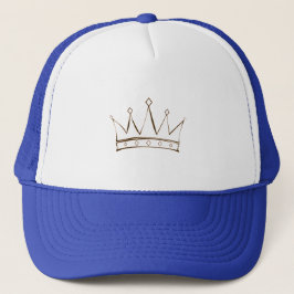 Minimalistische Königin Crown Line Art Cap - Royal Truckerkappe