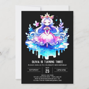 Minimalistische Königin Princess Birthday Einladung