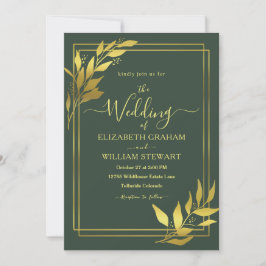 Minimalistische königliche Grenzen Moderne botanis Einladung