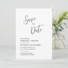 Minimalistische Konstruktion Save the Date Karte