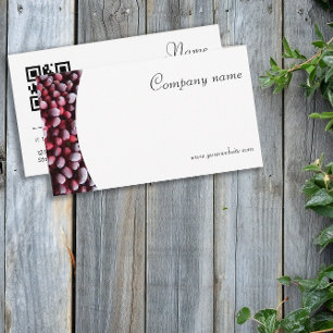 Minimalistische Kornbeere Foto QR Business Card Visitenkarte