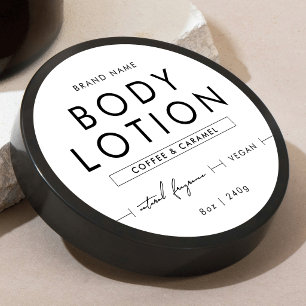 Minimalistische Körperlotion-Skincare-Glas-Etikett Runder Aufkleber