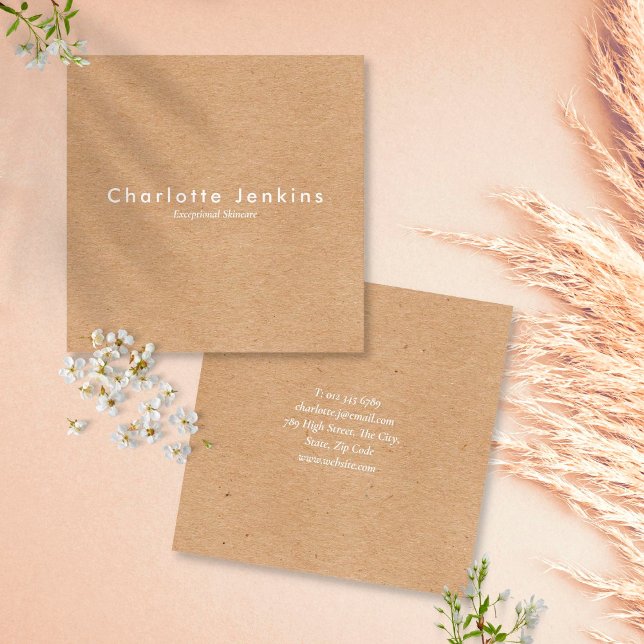 Minimalistische Kraft Modernes Beruflich Quadratische Visitenkarte (Von Creator hochgeladen)