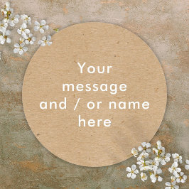 Minimalistische Kraft Personalisiert Runder Aufkleber