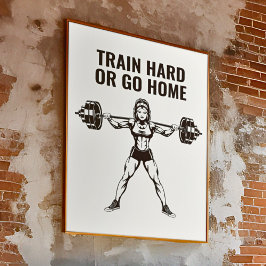 Minimalistische Krafttraining Motivierend Poster