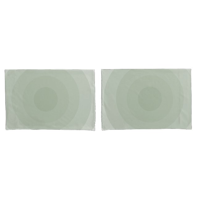 Minimalistische Kreislinie der Sage Green Kissenbezug (Vorderseite-Set)