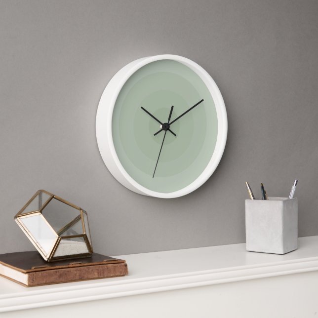 Minimalistische Kreislinie der Sage Green Uhr (Büro)
