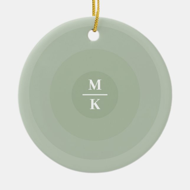 Minimalistische Kreislinie der Seite Keramik Ornament (Vorne)