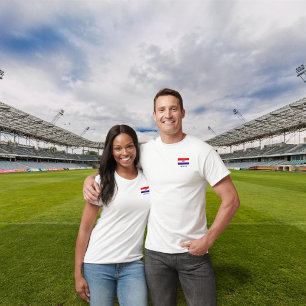 Minimalistische kroatische Flagge mit Text  T-Shirt