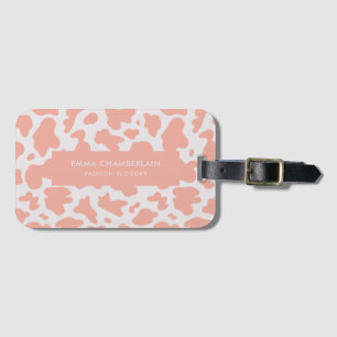 Minimalistische Kuh Print Modern Custom Luggage Ta Gepäckanhänger