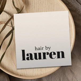Minimalistische kühne Imitate Silver Black Hair Sa Quadratische Visitenkarte