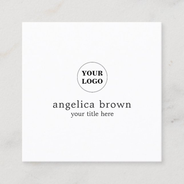 Minimalistische kundengebundene Geschäfts-Karte Quadratische Visitenkarte (Vorderseite)