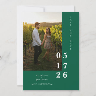Minimalistische, kundenspezifische Hochzeit Save The Date