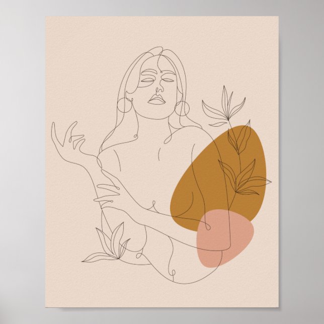 Minimalistische Kunst. Boho. Poster (Vorne)