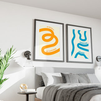 Minimalistische Kunst für das Schlafzimmer und Woh Poster