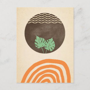 Minimalistische Kunst. Für eine sanfte Botschaft.  Postkarte